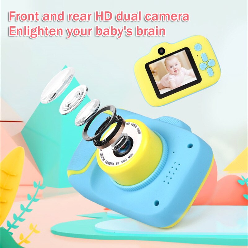 Child Camera Digital Camera Birthday For Children 2.0 inch Display Screen Cartoon Cute Photo Video Camera For Kids