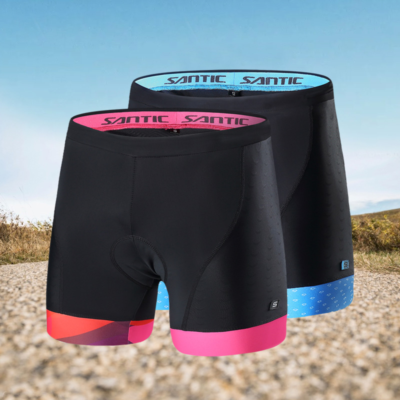 Santic Vrouwen Fietsen 1/4 Padded Shorts Coolmax 4D Pad Maan-Textuur Geïmporteerd Rijden Ondergoed L7C05082