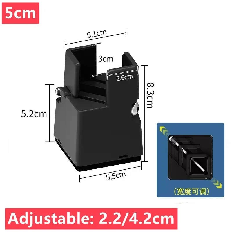 Elevador de pies de silla ajustable, elevador inferior de sofá de escritorio resistente de 5/10cm, elevador de mesa de sofá de Metal, elevadores de muebles de cama, 4 Uds.: Verde militar
