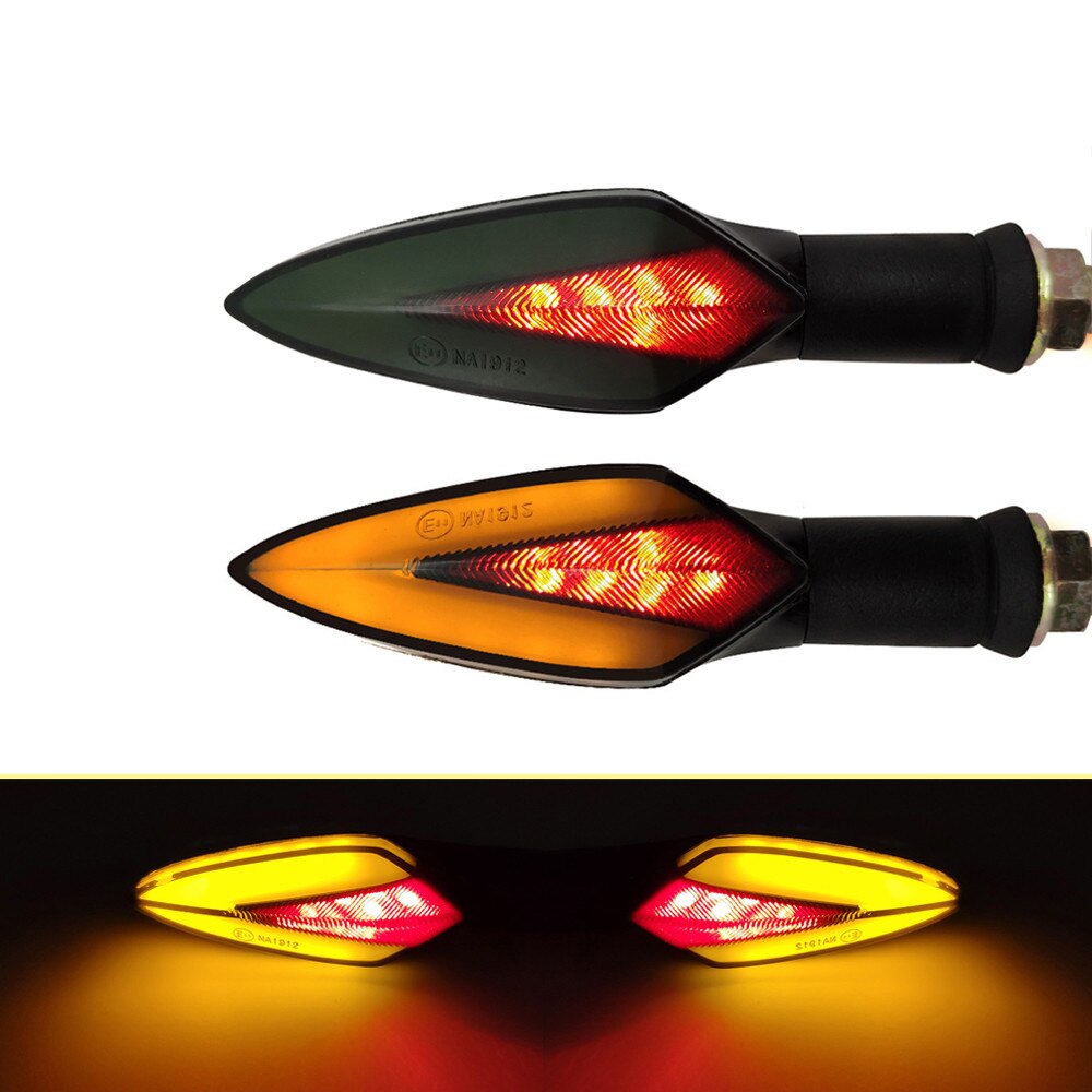 For Suzuki GS X 600 1100F 550M Katana GSX 550 250 TL1000S Motorcycle LED Universal Flowing Blinker Light Waterproof Turn Signals
