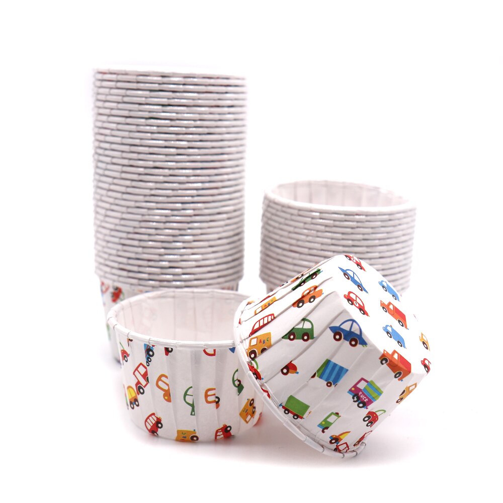 50Pcs Muffin Cake Cupcake Gevallen Kleur Dot Oilproof Cupcake Liner Bakken Cup Lade Case Wedding Party Caissettes Wrapper Papier
