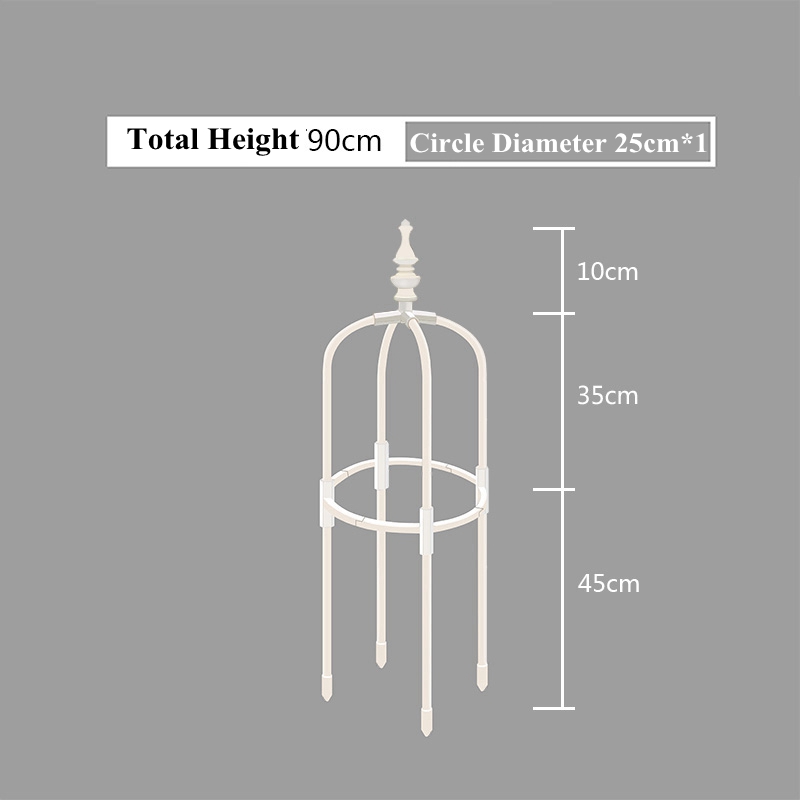 Metal Plant Climbing Frame, Outdoor Flower Stand, Trellis DIY, Tomato Vegetable Vines Plants Potted Support, Home Garden Decor: 4XL / Silver