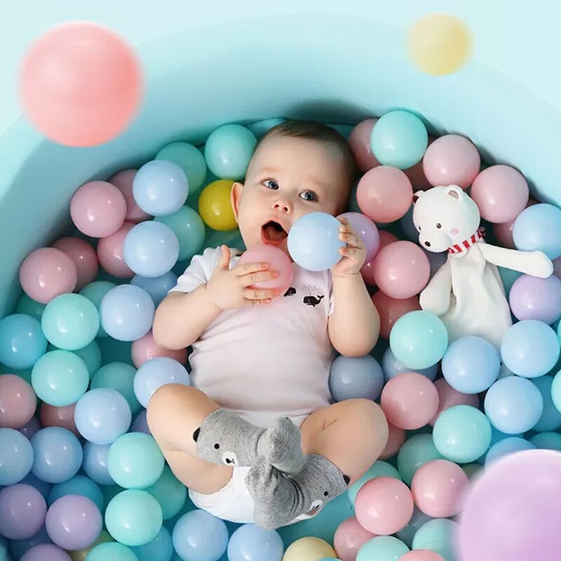 100 stk miljøvenlig farverig blød plast vand pool hav bølge bold baby sjove legetøj stress luft bold udendørs sjov sport