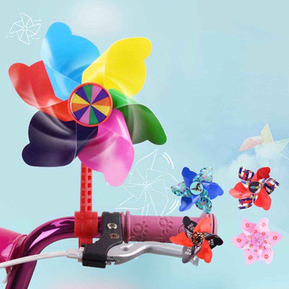 Kinderen Fiets Stuur Bloem Kleurrijke Pinwheel Windmolen Decoratie Voor Kids Fiets Scooter Onderdelen Accessoires