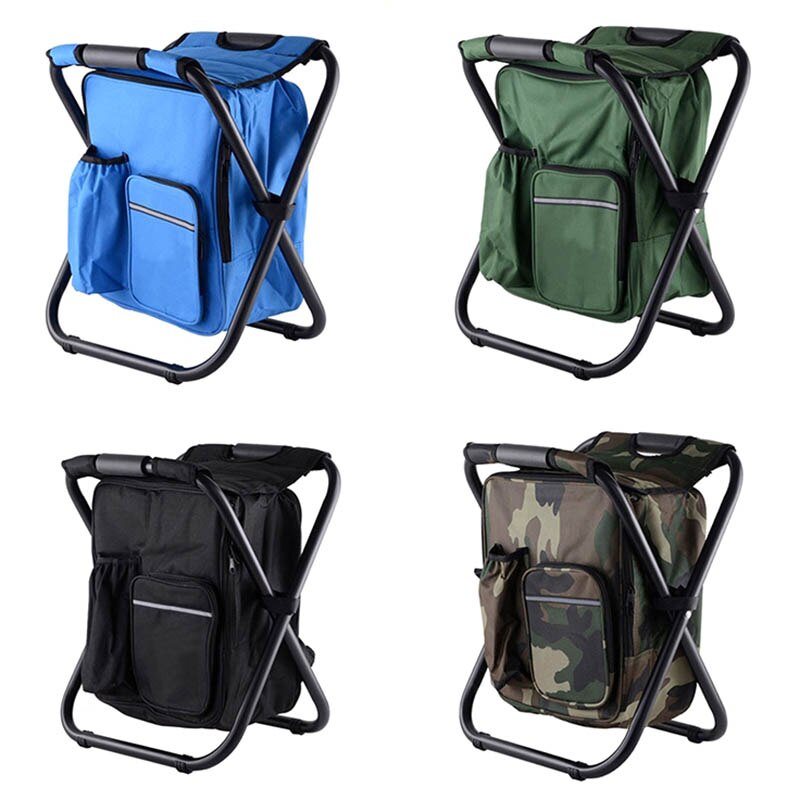 Multifunctional Foldable Camping Chair Seat with Picnic Bag Hiking Seat Bag ENA88