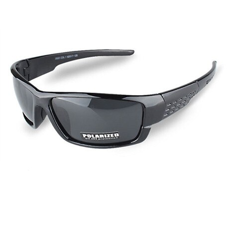 nuevas gafas de sol polarizadas para hombres, gafas de sol deportivas de de , visión nocturna, conducción nocturna, luz mejorada antirreflejo UV400: Bright black