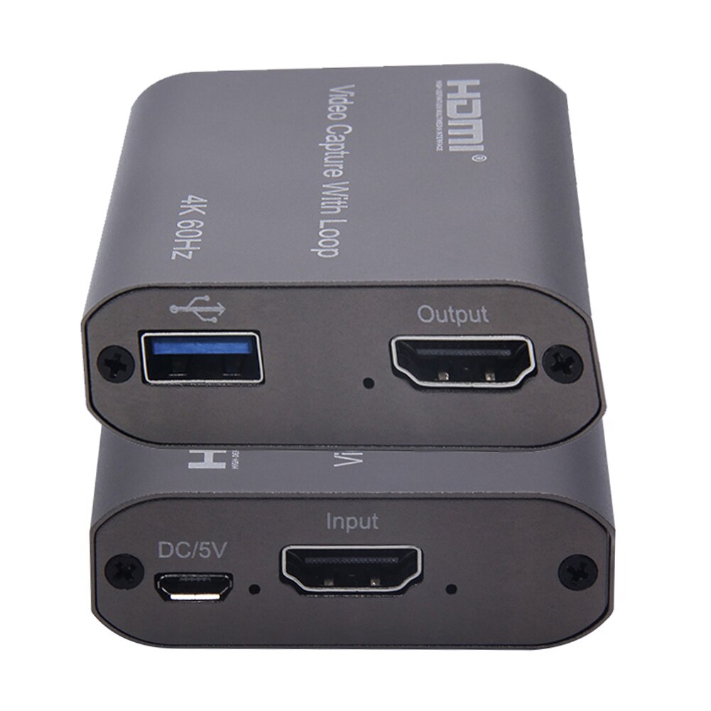 Broadcasting HD 1080P USB3.0 for Grabber Aluminium Alloy Conferencing DVD 4K 60Hz Loop Out Game Recording Video Card