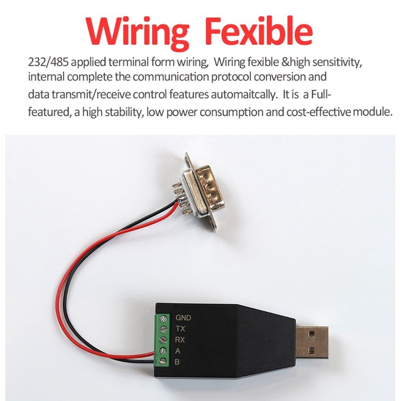 AMSAMOTION USB To RS232 RS485 USB Serial Communication Module Industrial Grade USB-232/485 Signal Converter