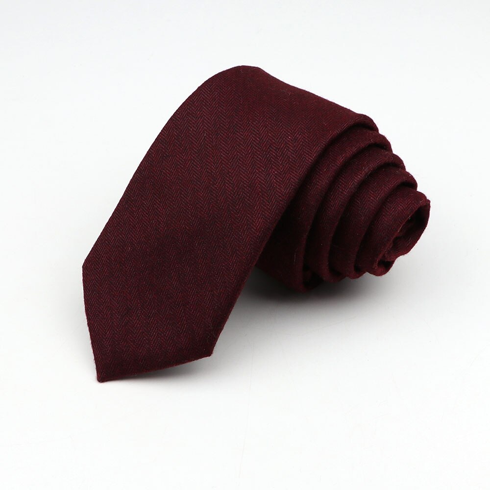 Soft Mens Solid Colourful Neck Tie Wool Cotton Solid Skinny Ties Men Business Small Ties Cravat: 5