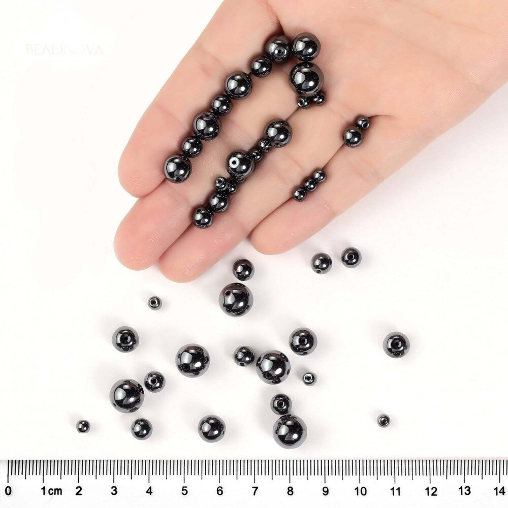 4-12mm AAA+ Black Onyx Agates Gem stone Natural Stone Beads for Jewelry Making Round Loose Strand Beads DIY Charm Bracelet 15"