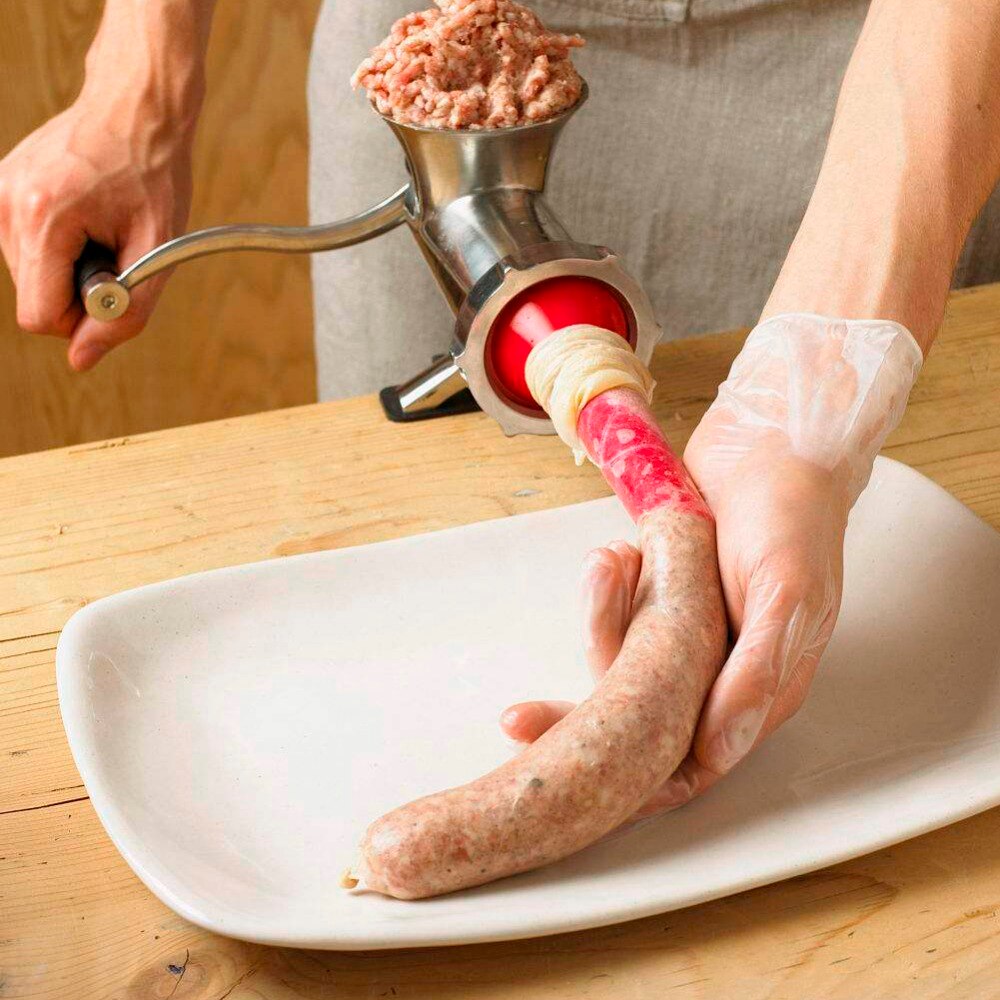 2 pc hylser pølseproduserende trakt fyller fyllstoff pølsehylse maker rør manuelt kjøtt til hjemmebruk pølsehylser