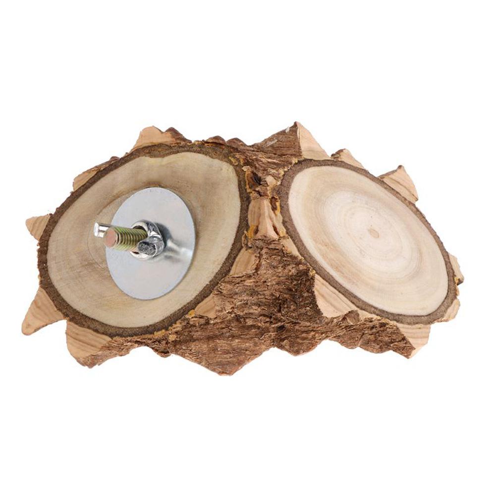 Pet Platform Right Angle Wood Perch Parrot Hamster Squirrel Bird Cage Playing Stand Jumping Board