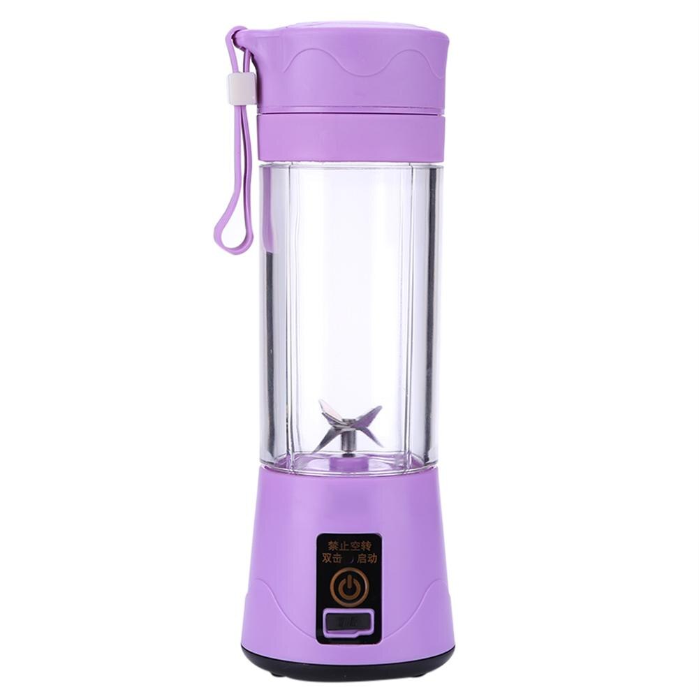 Portable Blender Usb Mixer Electric Juicer Machine Mini Food Processor Personal Blender Cup Fruit Juice Maker Blenders: Purple