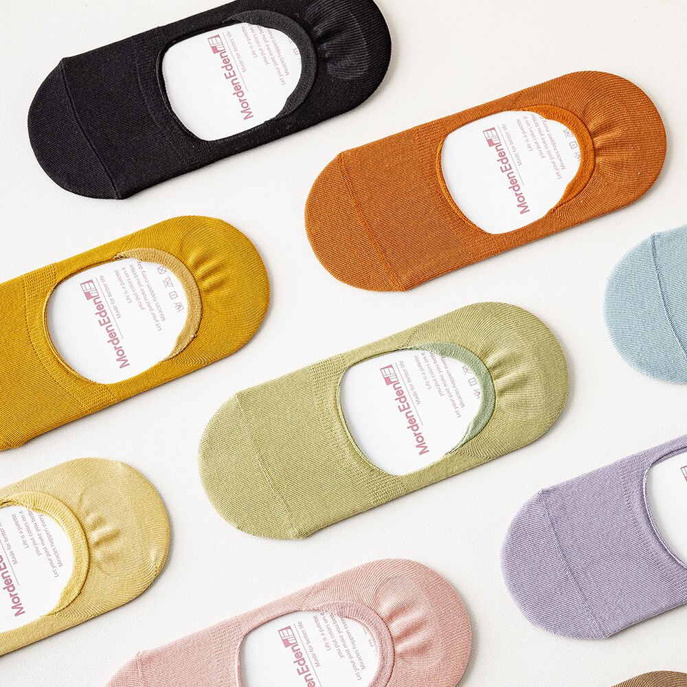 Calcetines invisibles antideslizantes para mujer, calcetín de silicona de corte ultrabajo, Fondo de algodón fino, de verano, 1 par