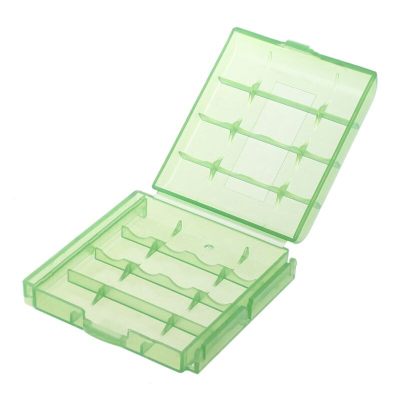 Pak Van 4 Stuks Aa/Aaa Batterij Storage Hard Case Box-Groen