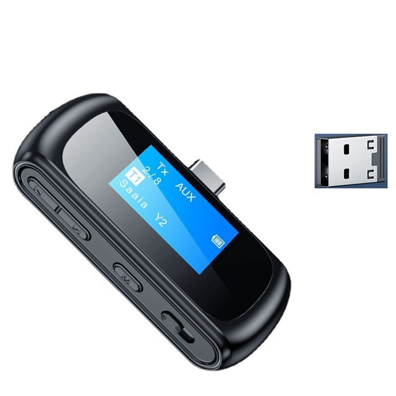 Usb Bluetooth 5.1 Adapter Bluetooth Audio Adapter Met Display Bluetooth 5.1 Zender Ontvanger, Voor PS5/4 Computer: Default Title