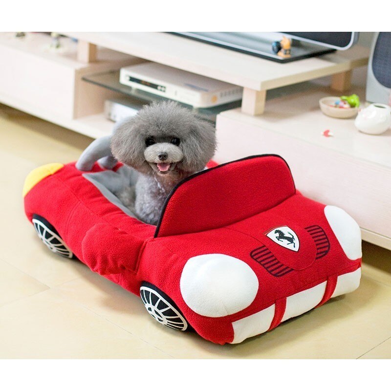 Lit de sport en forme de voiture pour chien, maison, Chihuahua, Yorkshire, petit chien, chat, imperméable, , doux, canapé, chenil, 2 couleurs: C