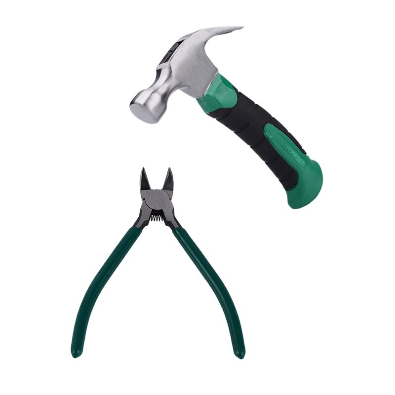 Tuosen 1 Pcs Hardware Hamer Klauw Hamer Hamer & 1 Pcs 6 Inch Gemaakt Wire Cable Cutters Snijden Handgereedschap