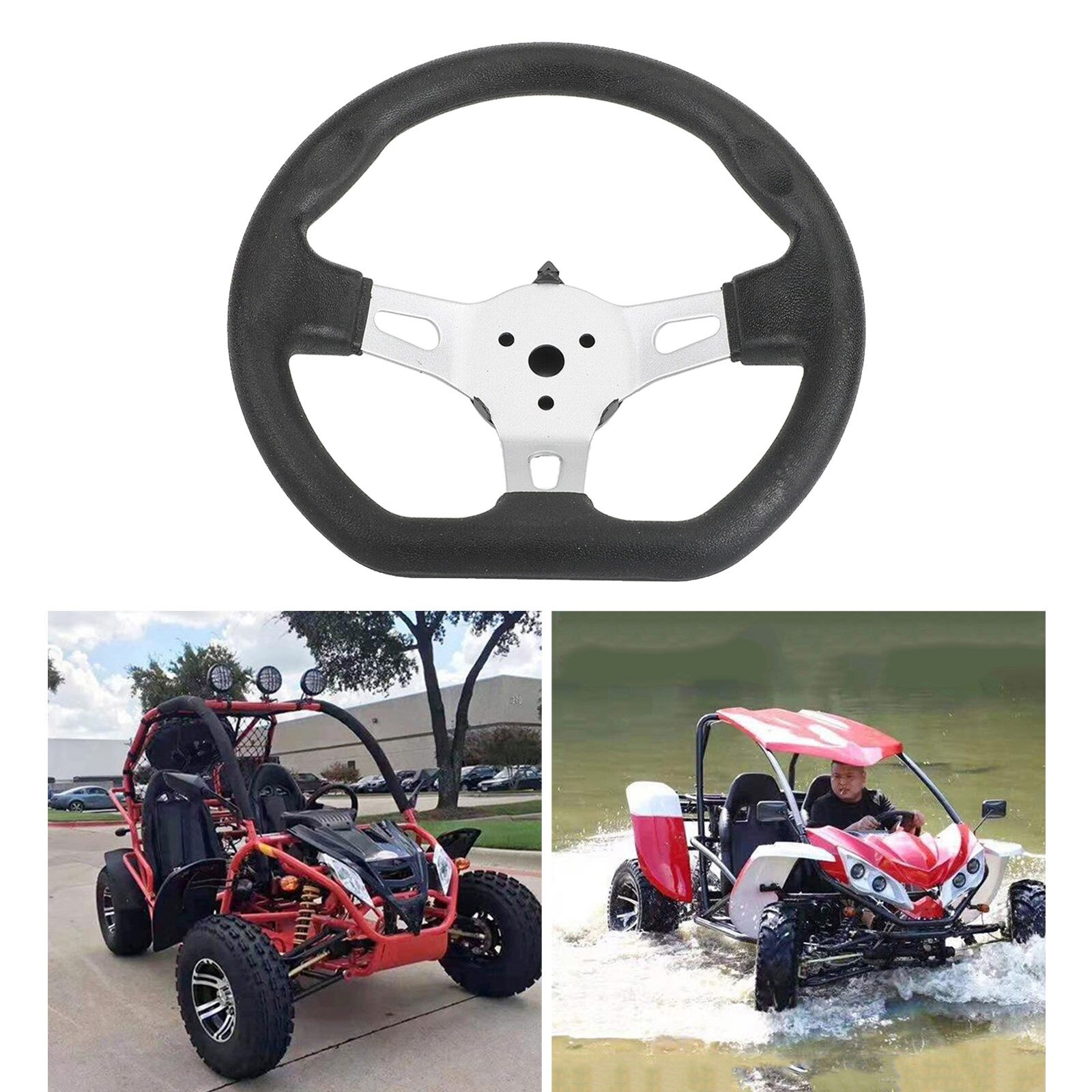 Universal 3-Talk Steering Wheel for Go Kart Go Cart Roller Karting Balance
