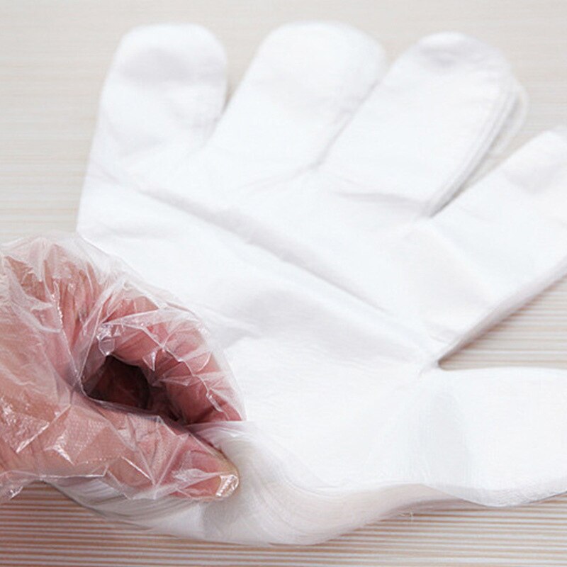 100 Stks/set Milieuvriendelijke Wegwerp Handschoenen Eenmalige Plastic Handschoenen Voor Voedsel/Schoonmaken/Koken Keuken Accessoires