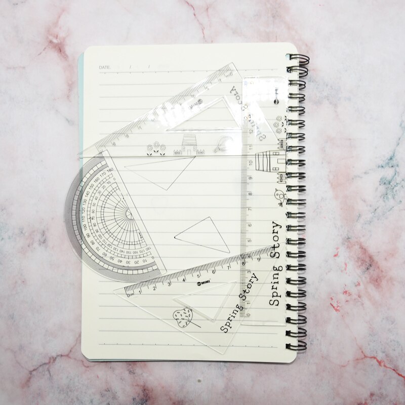 4 pieces / set of cartoon protractor ruler mathematics classroom ruler school student supplies