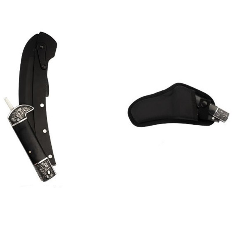 Klassieke Nationale Stijl Gevouwen Wieden Sikkel Met Nylon Tas Sharp Stalen Mes Voor Outdoor/ Adventure/Tuinieren