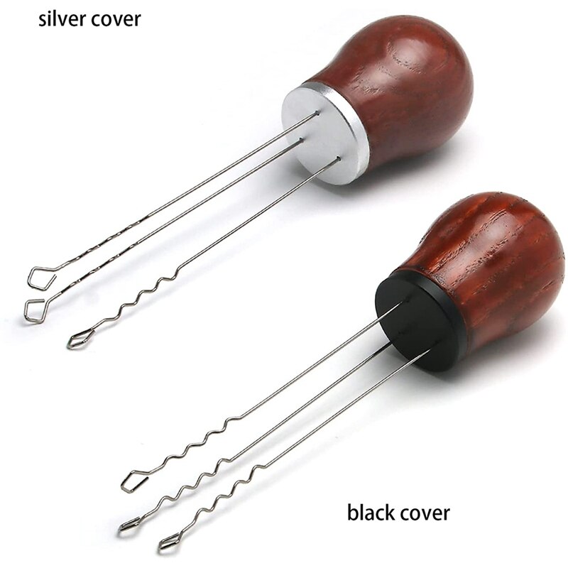 Needle Espresso Coffee Stirrer, Stirring Tool for Coffee Distribution Powder Handle Barista Redwood