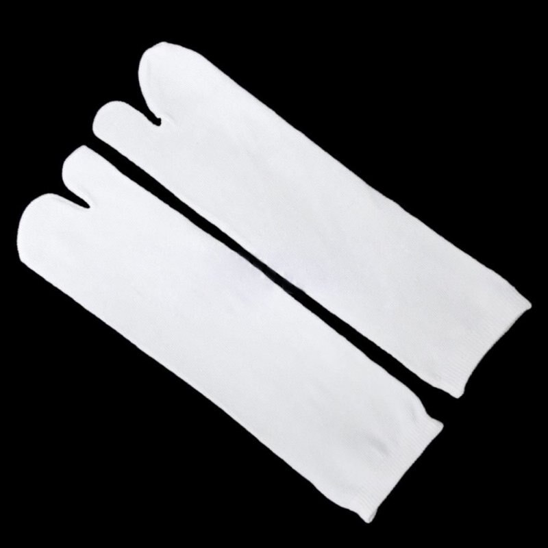 Tongs Kimono japonais, 3 paires, sandales à bout fendu, chaussettes Tabi Ninja Geta: WHITE