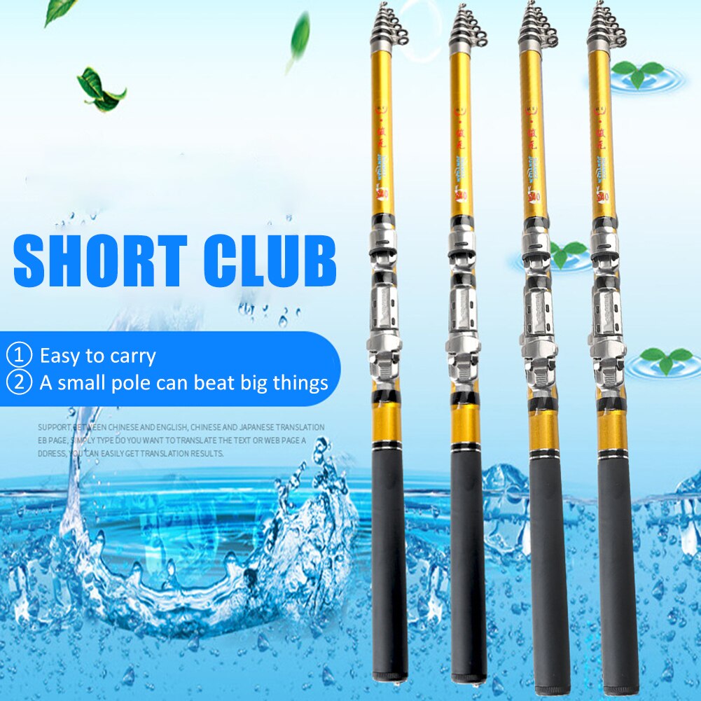 Telescopic Mini Fishing Rod Carbon Outdoor Raft Pole Fishing Tackles Ultra Light Boat Lure Fishing Rod Baitcasting 45cm