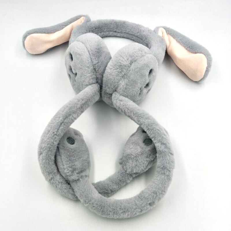 Xeongkvi internet beroemdheid konijnenoren bewegen mooie vrouwen oorkappen winter warm imitatie konijnenhaar volwassen meisje oorkap: Grijs