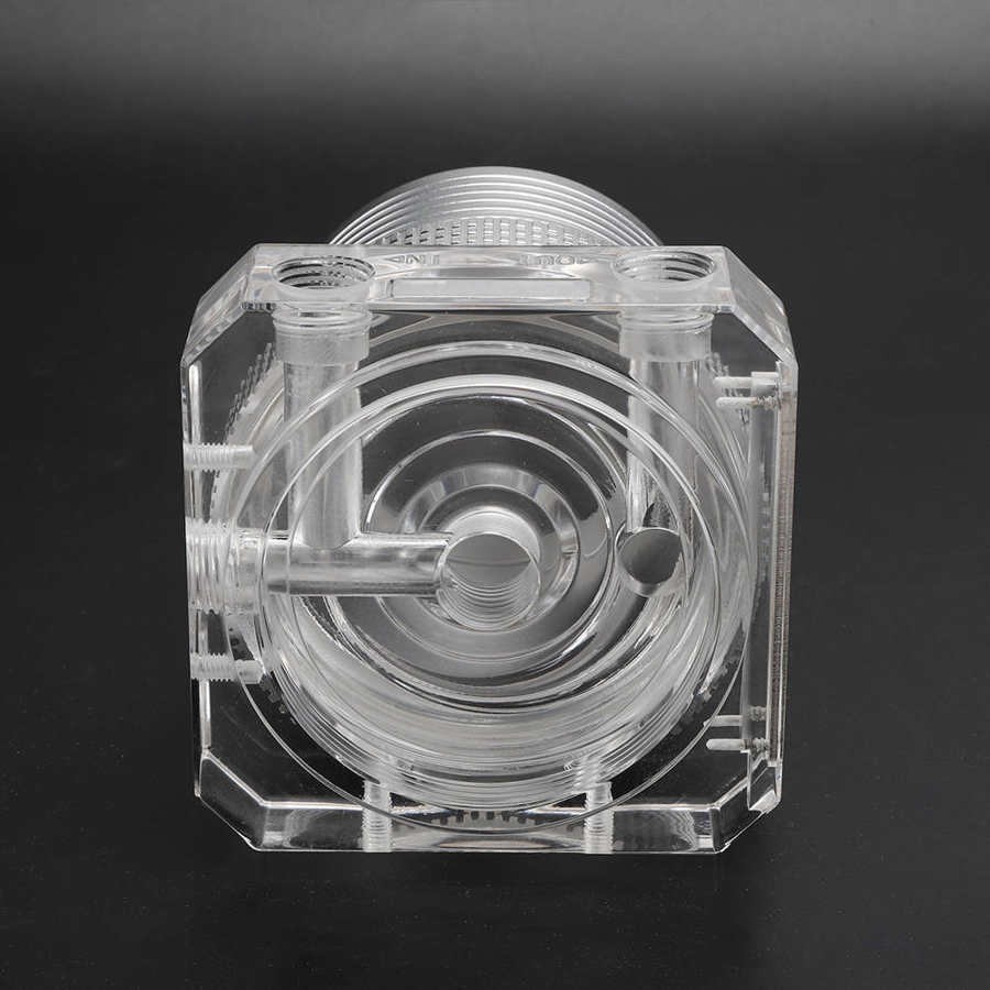 DIY Computer Water Cooling Pump Aluminum Block PC Transparent D5 Pump Case Set