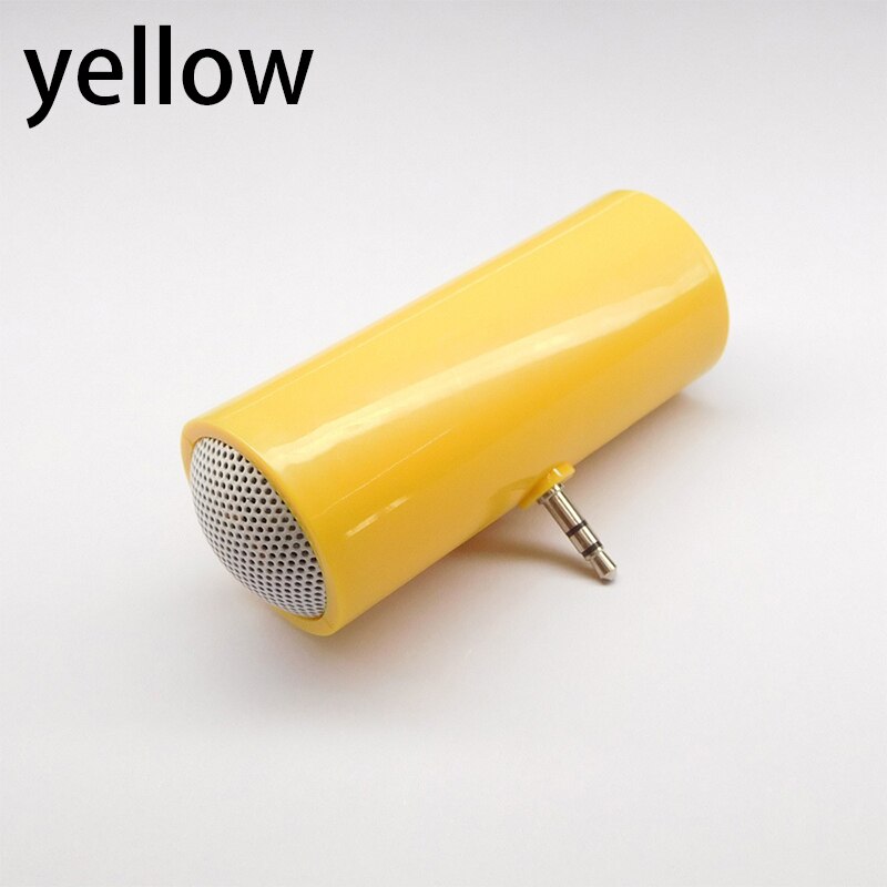 3.5mm AUX Direct Insert Mini Speaker Stereo Portable Telefoon Speaker MP3 Muziek Luidspreker Voor Mobiele Telefoon Tablet: YELLOW