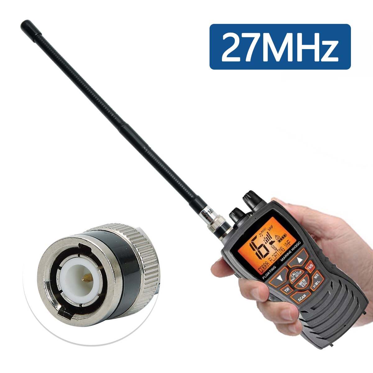 27Mhz Bnc Connector Antenne Cb Radio Antenne Compatibel Met Cobra Midland Uniden Anyton Handheld Draagbare Radio
