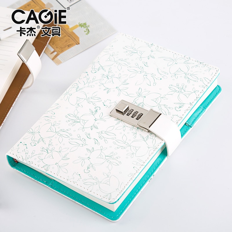 A5 Diary Agenda Planner Organizer Wonderful Notebook and Journal with Lock Line Blank Note Book Back to School Travel Handbook