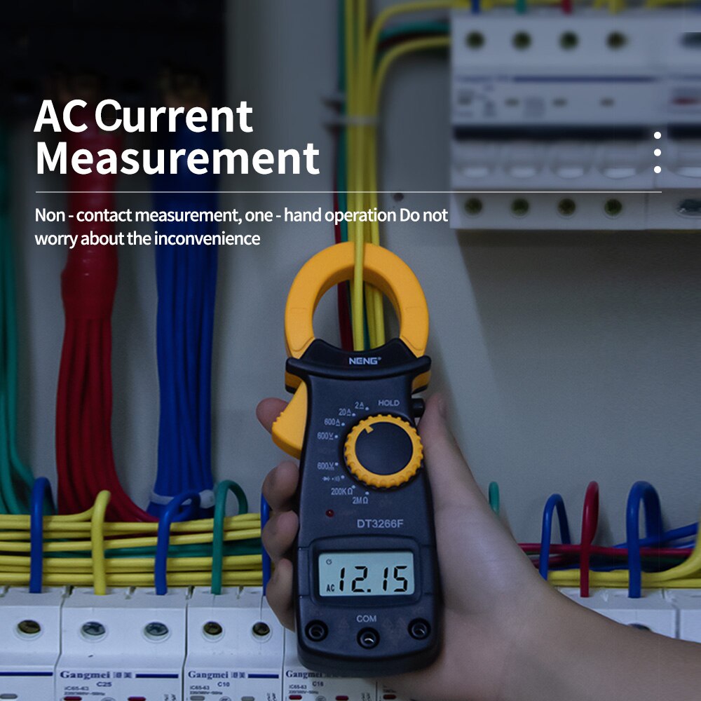 Digital Clamp Meter Multimeter Handheld AC DC Voltage Current Voltmeter Diode Resistance Non-contact Fire Wire Identification