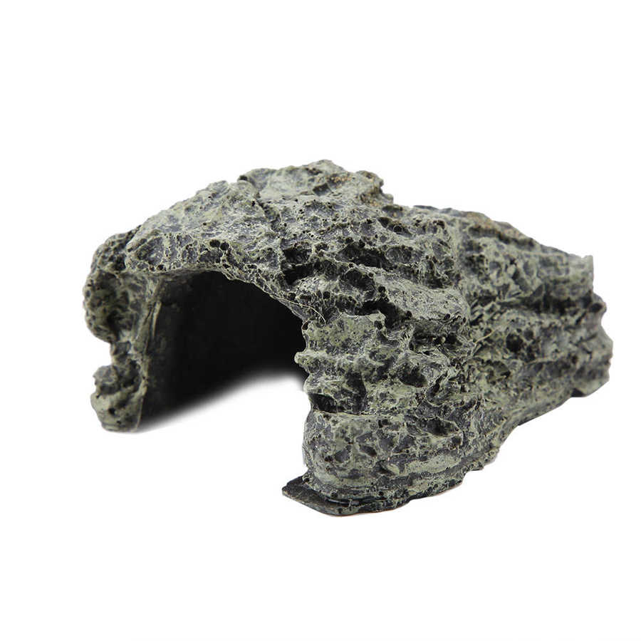 Reptile Hiding Cave Lizard Snake Turtle Hide Rest Cave Reptiles House Basking Hide Habitat Aquarium Landscaping Terrarium Decor: S