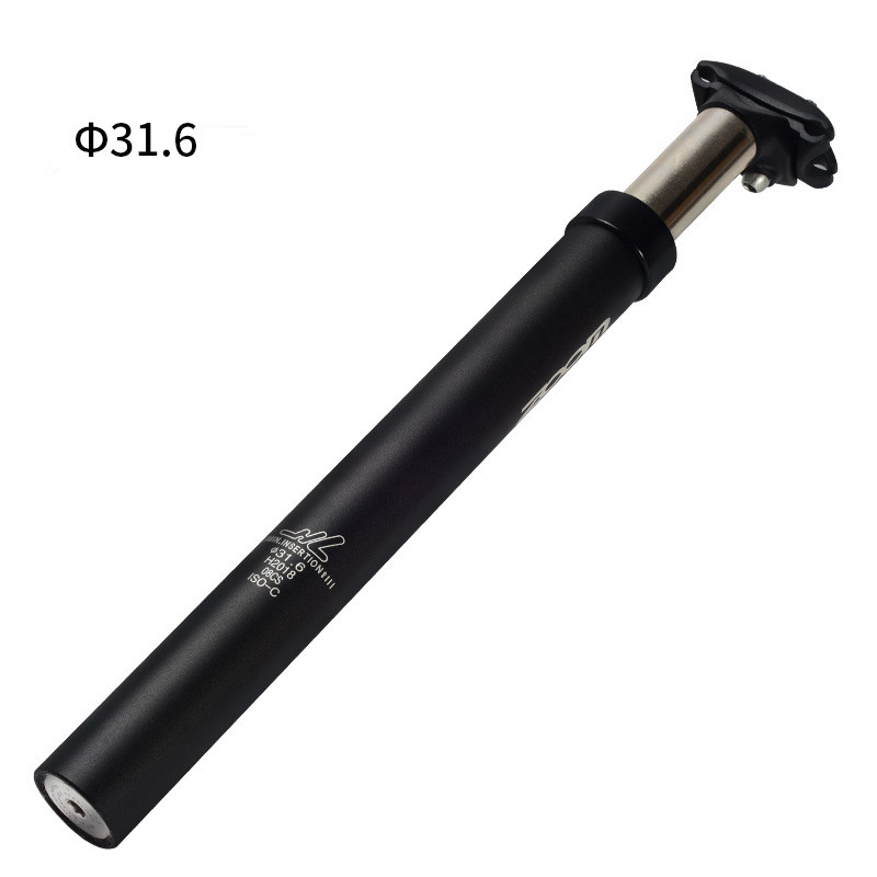 Barra de asiento de aleación de aluminio para bicicleta de montaña con amortiguador de tubo 31,6 27,2: 31.6 Black