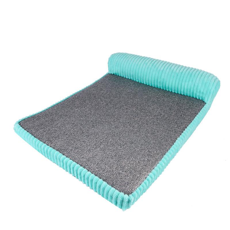 Spons Huisdier Bed Waterdicht Huisdier Producten Afneembare Lounger Sofa Wasbare Puppy Bed Zacht Kussen Cama Huis Voor Kat Plus Size: One Side -Blue / S 49x39x4cm