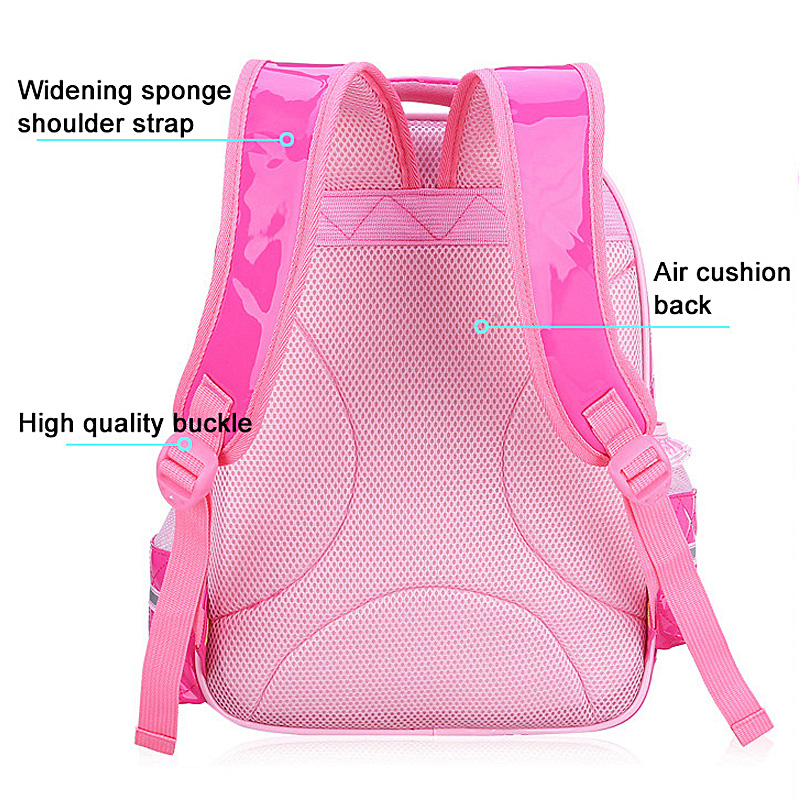 Leuke Rugzak Schooltas Voor Meisjes Pu Waterdichte Schooltassen Voor Meisjes 1-3-6 Grade Orthopedische Schooltas voor Meisjes