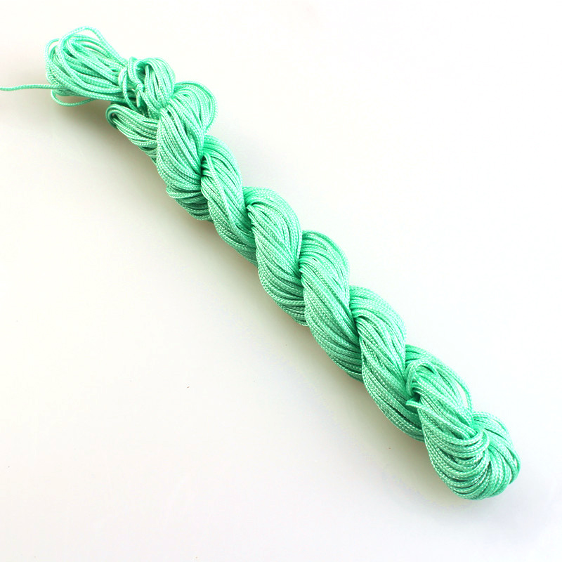 Cordón anudado chino de nailon, 23 colores, 1mm, hilo de macramé Shamballa, cordón para cuentas para fabricación de pulseras: Gris oscuro