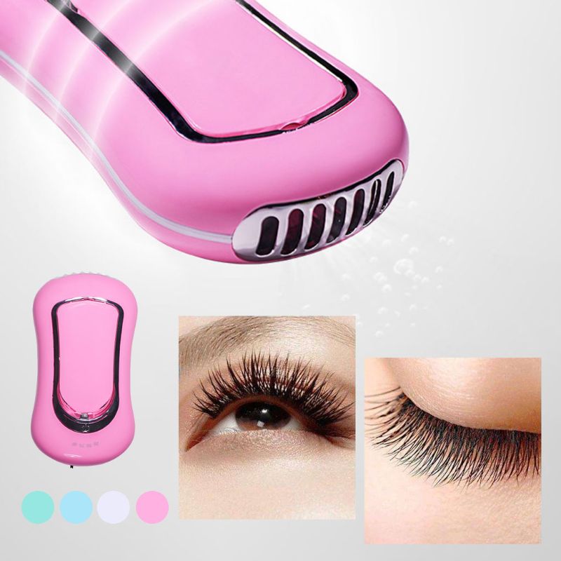 1 set usb mini ventilator wimper mascara droger snel drogende make-upset met opvouwbare spiegel