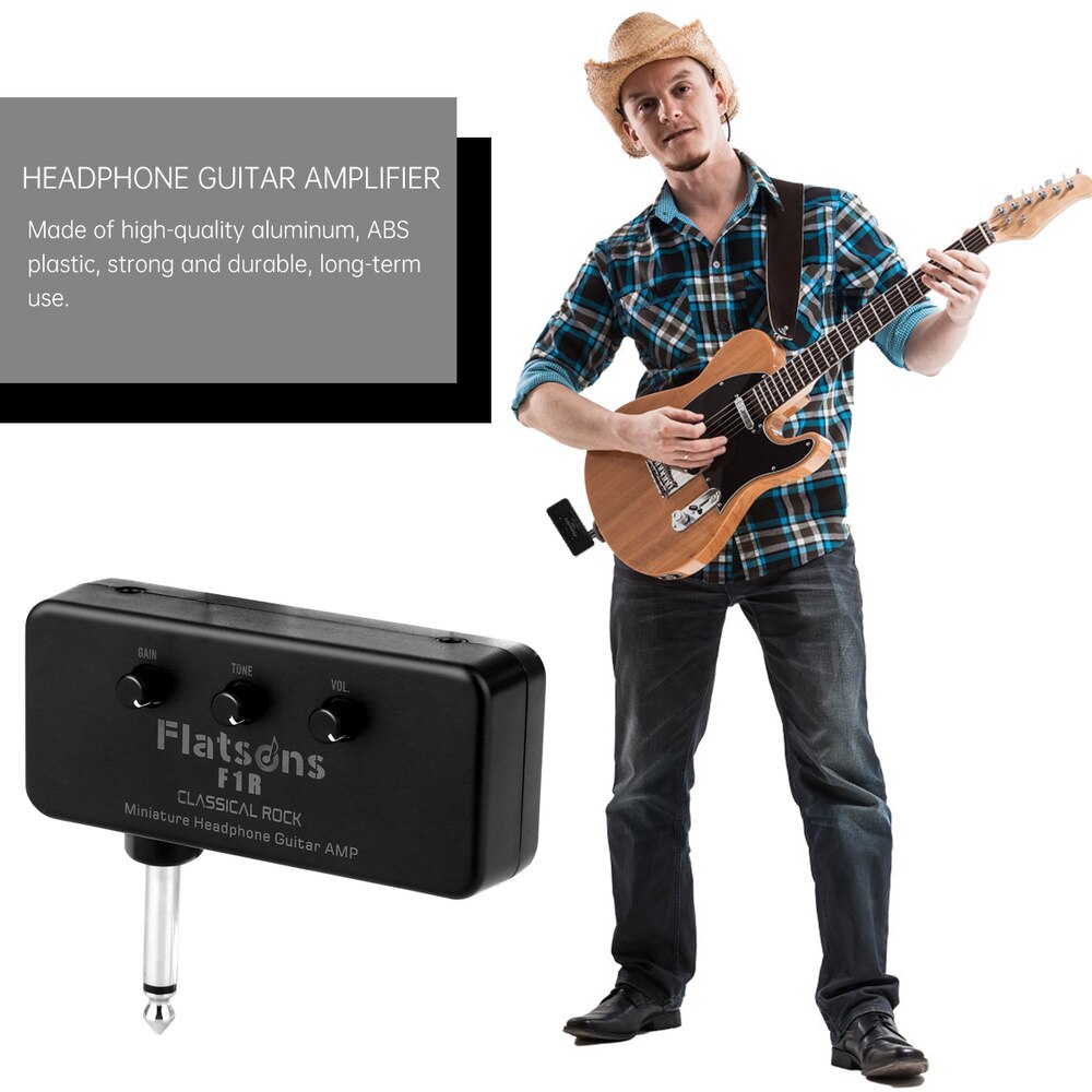 1 Set Miniature Bass Guitar Headphone Amp Mini Portable Pocket Guitar Amplifier