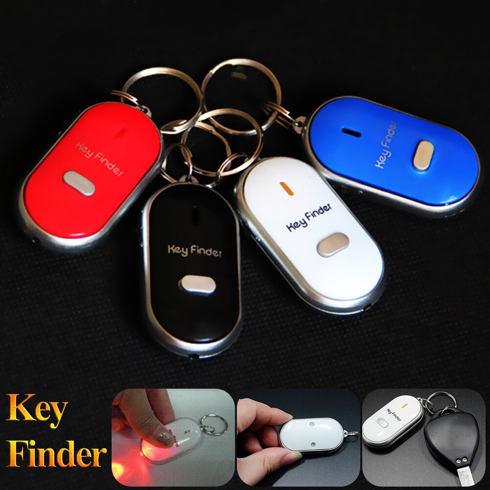 Schlüssel Finder Tracker Locator Anti-Verloren Gerät LED Licht Taschenlampe Remote-Sound Control Verlor Keyfinder Keychain Alarm Locator Track