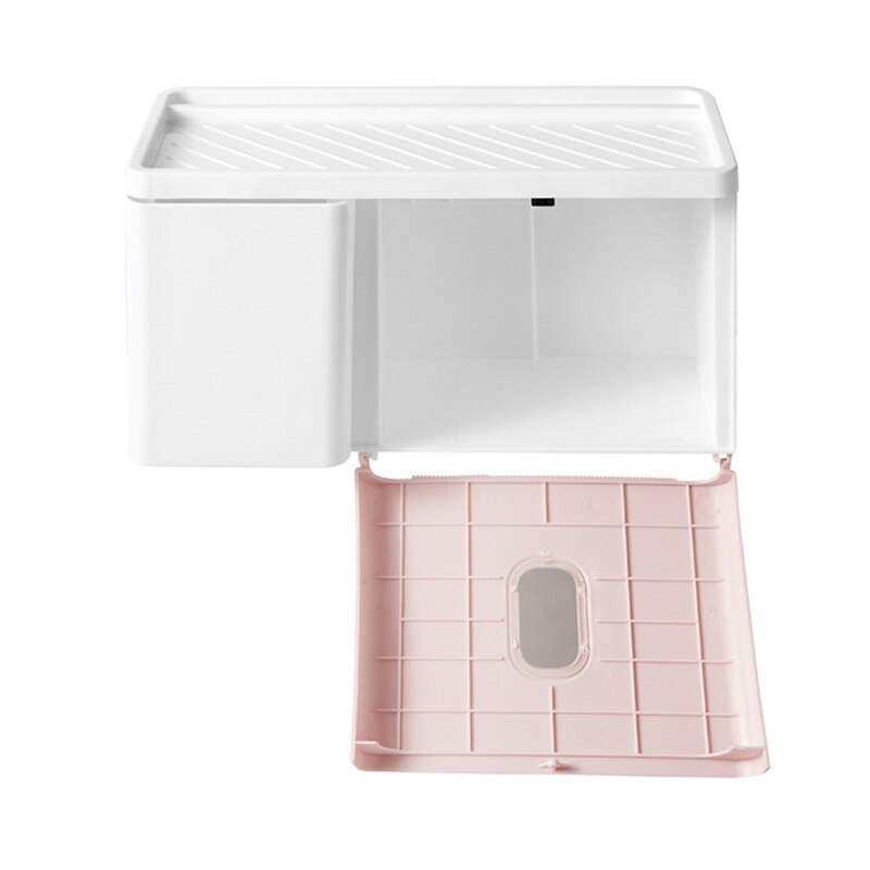 Toilet Roll Box Bathroom Waterproof Tissue Box Plastic Bath Toilet Paper Holder Wall Mounted Paper Storage Holder With Drawer