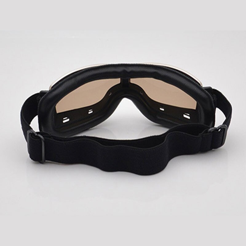 retro Motorrad Brille Gläser Jahrgang Motorrad Brille draussen-Sport Leder für Harley Flieger Gläser Sonnenbrille