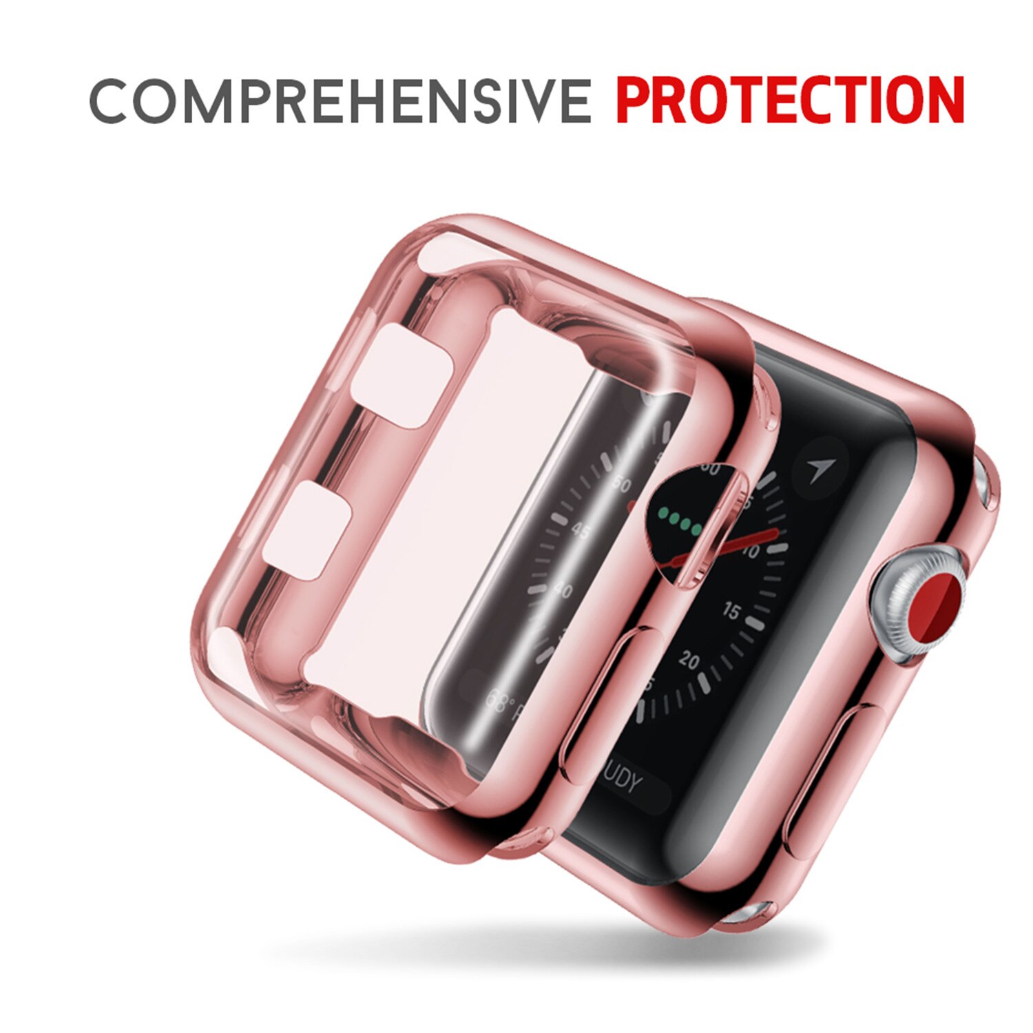 Urcover til apple watch case 42mm 38mm series 3 2 soft slim tpu all-around ultratynd skærmbeskytter til iwatch cover