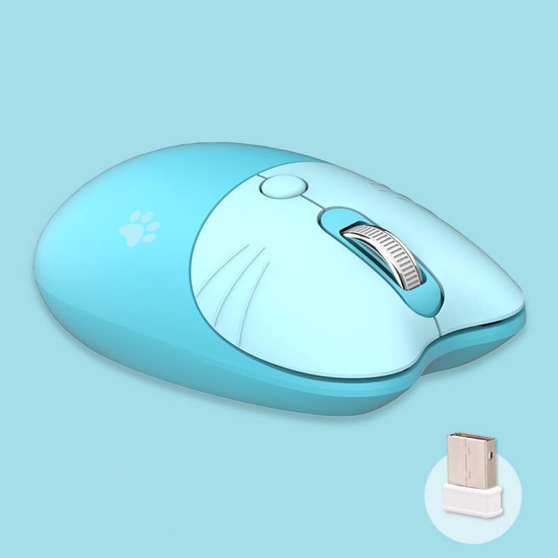 Wireless Mouse 3 DPI Adjustable Optical Mause Silent Button Office Mouse Ergonomic USB Laptop Cute Mice Pink For Girl
