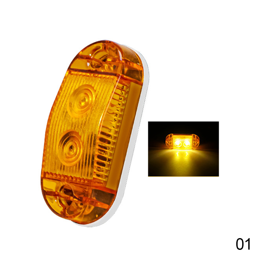 Auto 2 Led Zijmarkeringslichten Externe Vierkante Lichten Waarschuwing Achterlicht Auto Aanhangwagen Vrachtwagen Vrijgave Lampen 12-36V: YELLOW