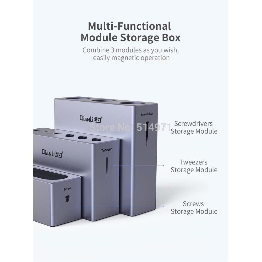 QianLi iCube Aluminum Alloy Body Magnetic Multi-Functional Module Aluminum Organizers Storage Box