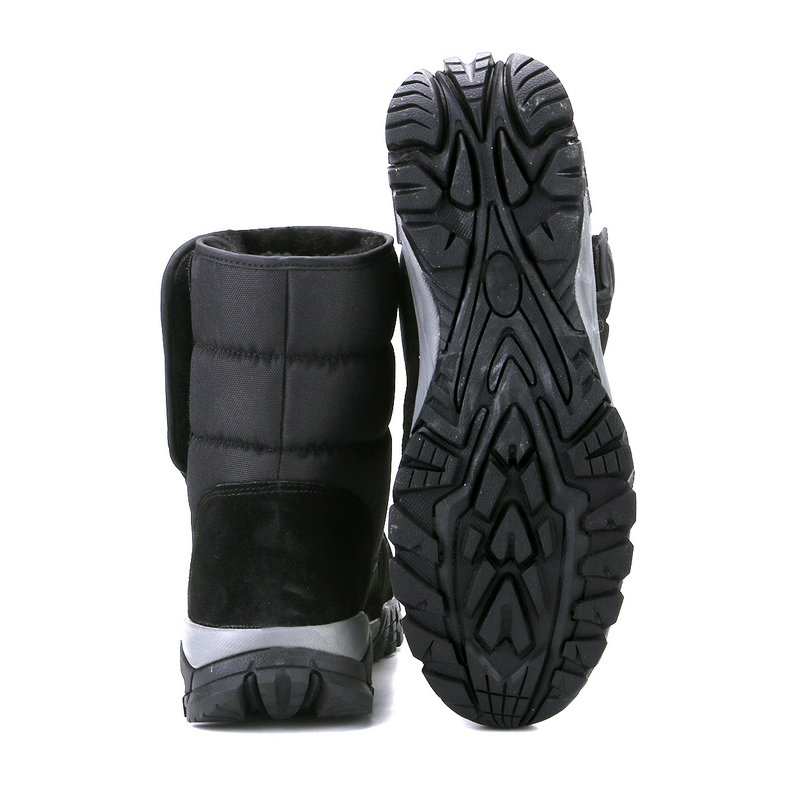 Männer Stiefel Neue Schnee Winter Schuh Großen Größe 48 Schwarz Farbe Starke Warme Pelz Einlegesohle MD Starke Sohle Freies